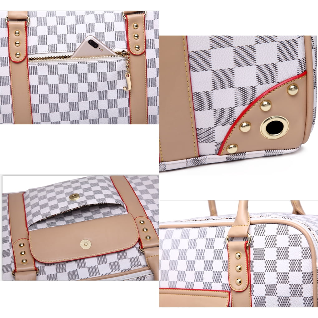 Becaristey Breathable Mesh Pet Dog Cat Carrier Bag Convenient And Portable Strong Load-bearing Capacity coffee
