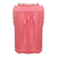 thumbnail image 4 of Timegard Tank Top for Women Lace U Neck Drawstring Sleeveless Ruched Button Summer Fashion Casual Tee, 4 of 5