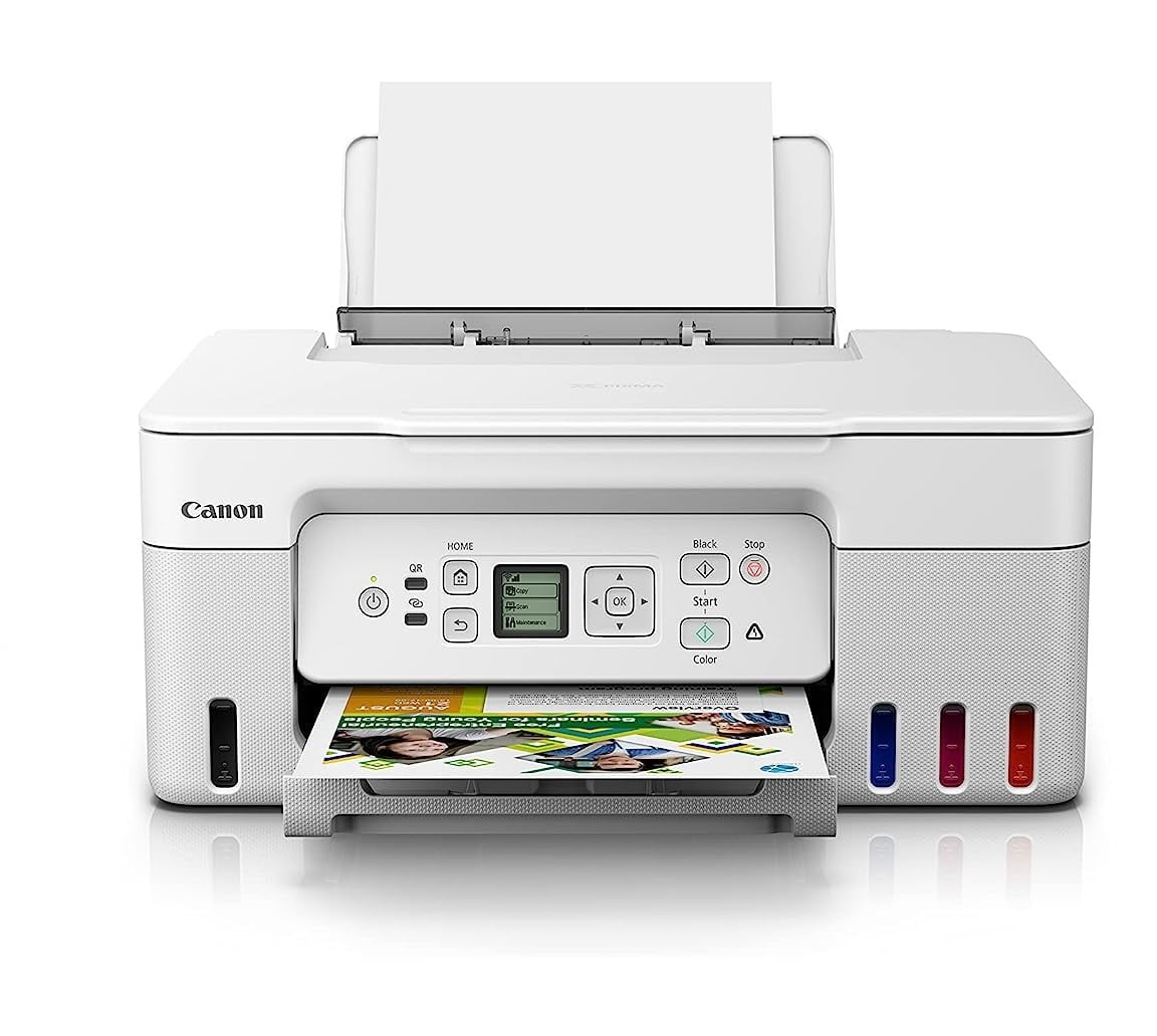 Refurbished Canon 5805C022 PIXMA MegaTank G3270 Wireless All-in-One Printer, White