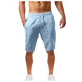 thumbnail image 1 of Shorts d'Été Décontractés et à la Mode en Coton et Lin pour Hommes, 1 of 3