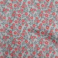 thumbnail image 1 of oneOone Velvet Red Fabric Floral Sewing Material Print Fabric By The Yard 58 Inch Wide, 1 of 5