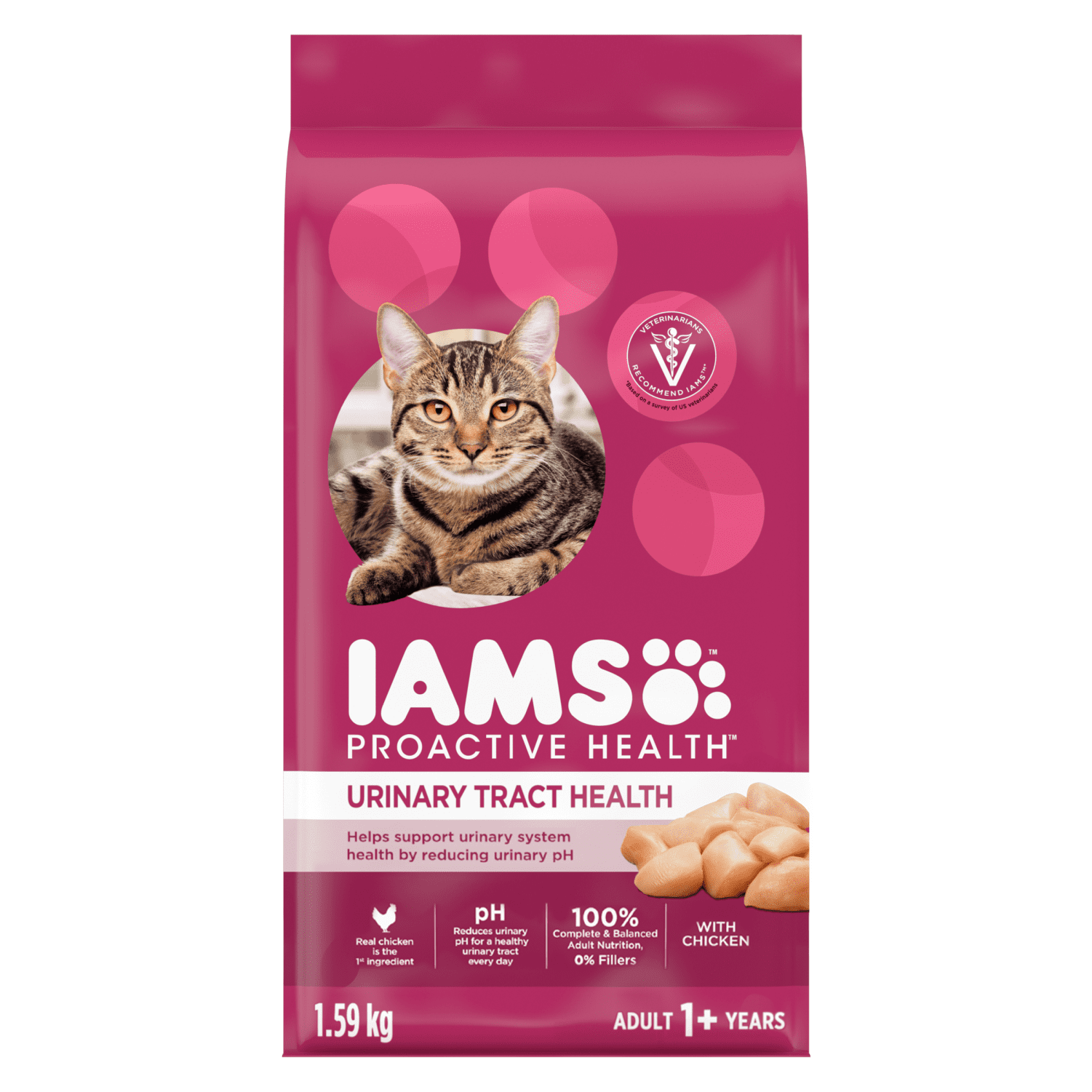 Iams Proactive Health Nourriture Sèche pour Chats Adultes Soins des Voies Urinaires au Poulet 1.6kg