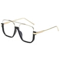 thumbnail image 3 of Square Fashion Half Frame Sunglasses for Women Trendy Blogger Style Shades, 3 of 6