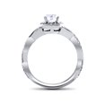 thumbnail image 4 of 1 1/10ct Curve Engagement Ring & Matching Wedding Band 14K White Gold, 4 of 4