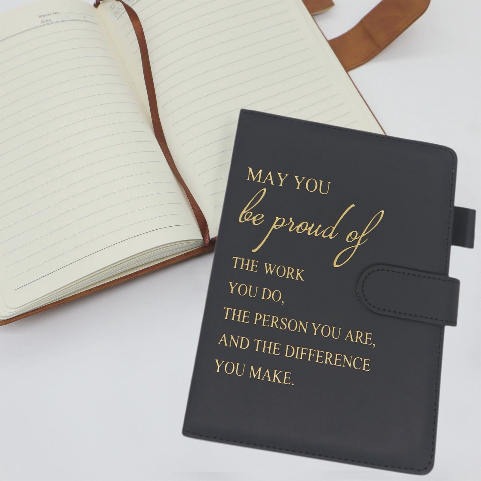 LSLJS Magnetic Closure Notebook Gift Business Office Work Conferences Notepad, Laptop Computer Home Decoration