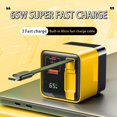 thumbnail image 3 of 65W Charging Head USB-C Fast Charger with Built-in 80CM Type C Cable ,Easy to Use, 3 of 5