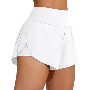 Charmo Short de Bain Sport Taille Haute pour Femmes, Fentes Latérales, Boardshorts avec Poches, UPF 50+