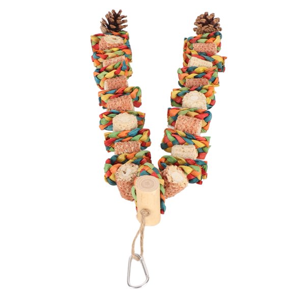 Toys Bird Toys, Hanging Pine Cone Corn Cob Chewing Toys for Medium Large Sized Birds Macaws African Grey ParrotsParrots