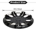 thumbnail image 4 of Unique Bargains 4Pcs R15/15 Inch Universal Wheel Rim Hub Cover Wheel Hub Caps Black Plastic, 4 of 8