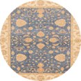 thumbnail image 1 of Ahgly Company Indoor Round Abstract Rose Purple Oriental Area Rugs, 5' Round, 1 of 6