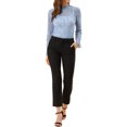 thumbnail image 2 of INSPIRE CHIC Women's Crochet Lace See Through Floral Ruffle Neck Blouse, 2 of 5