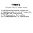 thumbnail image 2 of Positive Plus Front Rear Semi-Metallic Brake Pads Kit for Car Hyundai Elantra Ioniq Kia Niro KPF-100289, 2 of 8