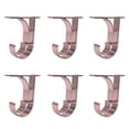 thumbnail image 1 of Hooks Storage Solution for Ceiling Curtain Rod 6Pcs Installation Hook Hanger Bracket Rose Gold for Durable Support and Organization, 1 of 3
