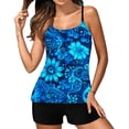 thumbnail image 1 of Weiqiqre Tummy Control Swimsuits for Women Two Piece Bathing Suits Blouson Tank Top with Boyshorts Tummy Control Modest Swimsuits, 1 of 3