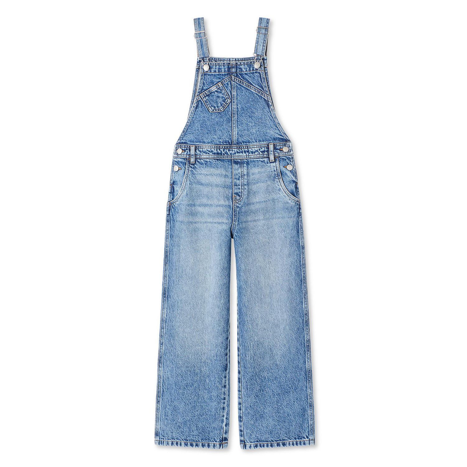 George Girls' Relaxed Denim Overall