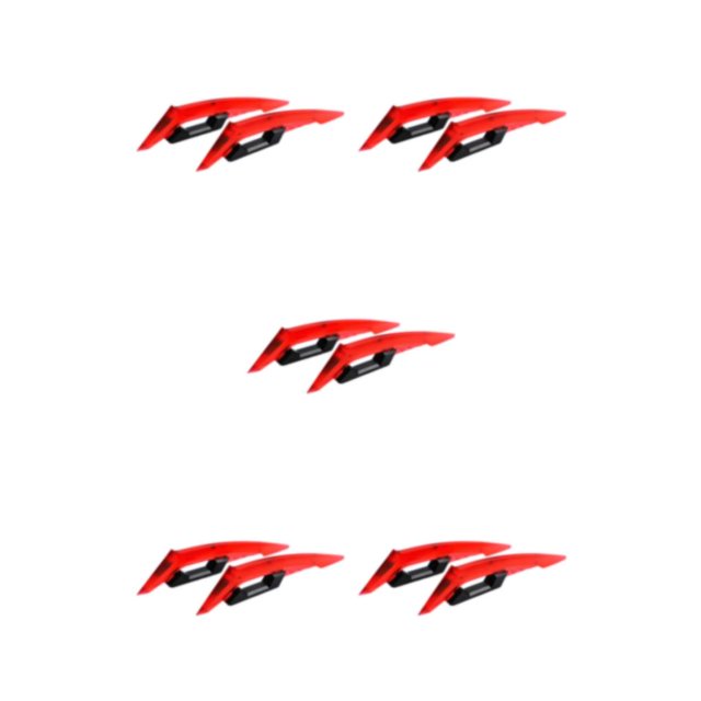 Wweixi Aerodynamic Spoiler Wing Motorcycle Motorcycle Accessories Durable Aerodynamic red 5Set