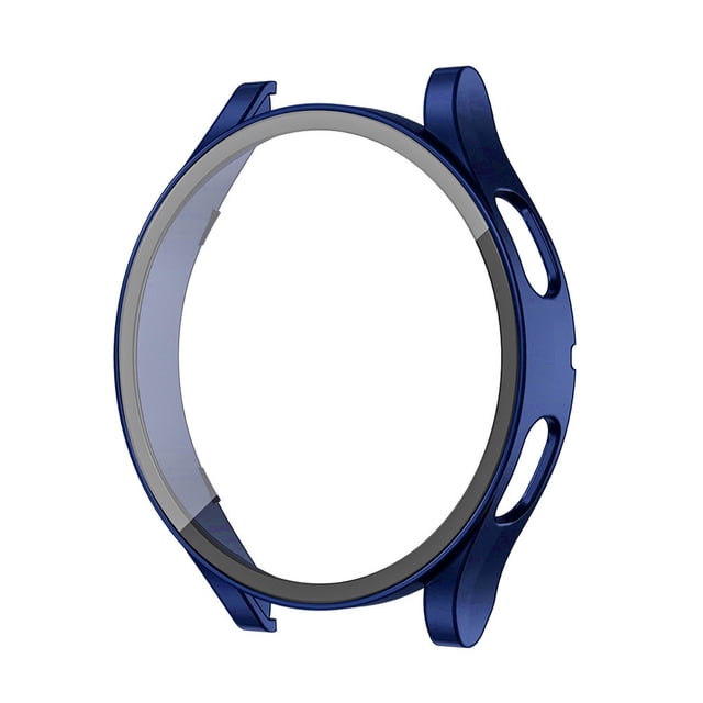 Case Cover Fit for Samsung Galaxy Watch 4 40mm 44mm,Glass Screen Protector Accessories PC All-Around Anti-fall Bumper Cover, Smart Watch Protective Case for Men Women -blue