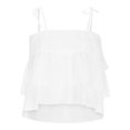 thumbnail image 4 of Timegard Beach Tank Tops for Women Spaghetti Strap Tie Ruffle Sleeveless Flowy Mesh Casual Loose Tops, 4 of 7