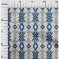 thumbnail image 1 of oneOone Georgette Viscose Fabric Diamond & Swirl Ikat Decor Fabric Printed BTY 42 Inch Wide, 1 of 4