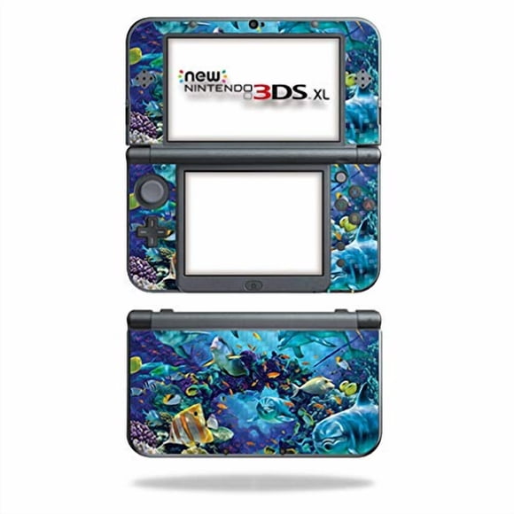 MightySkins Carbon Fiber Skin for Nintendo New 3DS XL (2015) - Ocean Friends | Protective, Durable Textured Carbon Fiber Finish | Easy to Apply, Remove, and Change Styles | Made in The USA
