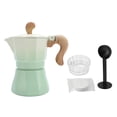 thumbnail image 2 of Aluminum Alloy Coffee Pot, Italian Coffee Maker 150ml Single Valve with Coffee Distributor Spoon for Rich Flavor Home Brewing, 2 of 7