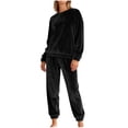 thumbnail image 3 of Yuyuzo Women Pajamas Sets Fall Winter Warm Fuzzy Long Sleeves Pullover Sweatshirts Sweatpants Loungewear Pjs Outfits, 3 of 6