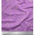 thumbnail image 1 of Soimoi Modal Satin Fabric Branches,Leaves & Bird Printed Craft Fabric by the Yard 42 Inch Wide, 1 of 3
