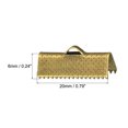 thumbnail image 2 of Unique Bargains 160Pack Ribbon Crimp Clamp Ends 20mm Cord End Clasp for DIY Craft Bronze Tone, 2 of 7