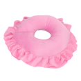 thumbnail image 1 of Beauty Salon Face Pillow, Skin Friendly U Shaped Neck Cushion 360° Protection Wavy Ruffle Design Comfortable  For Massage Traveling Pink, 1 of 8