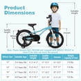 thumbnail image 3 of Costway Vélo pour Enfants de 18 Pouces pour Garçons et Filles de 4 à 8 Ans avec Siège Ajustable, Frein à Main, Réflecteurs, Bleu, 3 of 10
