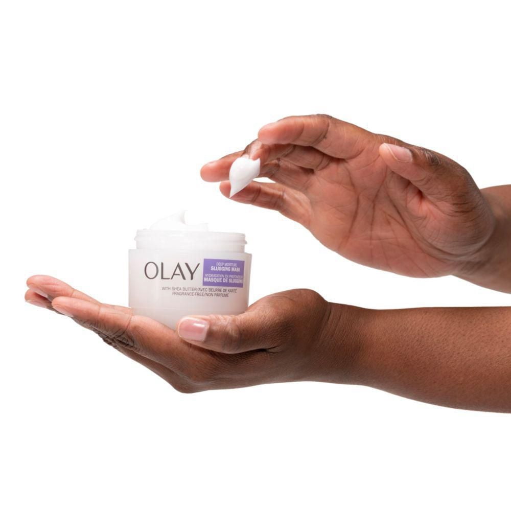 Olay Masque de Slugging Hydratation en Profondeur avec Beurre de Karité, Sans Parfum