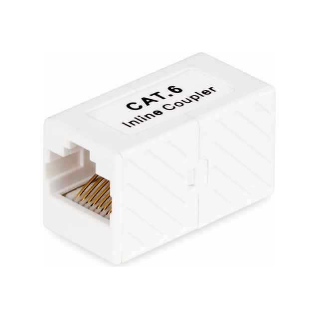 StarTech.com RJ45 Coupler, Inline Cat6 Coupler, Female to Female (F/F) T568 Connector, Unshielded Ethernet Cable Extension (IN-CAT6-COUPLER-U1) - Network coupler - RJ-45 (F) to RJ-45 (F) - unshielded - CAT 5/5e/6 - passive - white