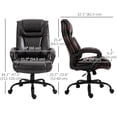 thumbnail image 3 of Vinsetto PU Leather Executive Office Chair with Adjustable Height, Brown, 3 of 10