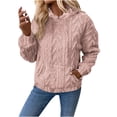thumbnail image 1 of Timegard Chandails Molletonnés pour Femmes Hiver en Molleton Chauds Amples Confort Chandails à Capuchon Chandails à Enfiler Hauts avec Poches, 1 of 5