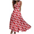 thumbnail image 1 of TJAZFJPA Robe Formelle pour Femmes Mode pour Femmes Printemps et Été Imprimée Sans Manches à Col en V avec Fermeture Éclair Latérale Robe Style (5) Robes Longueur Genou pour Femmes Robes d'Été Blanches pour Femmes, 1 of 7