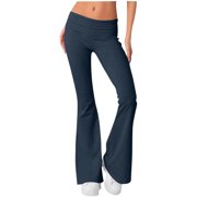 Yuyuzo Flare Leggings for Women Low Rise Bootcut Yoga Pants Casual Stretchy Lounge Comfy Leggings