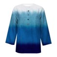 thumbnail image 5 of Hauts d'Été pour Femmes 2023 Mode Féminine Manches Trois-Quarts Col Rond Rétro Imprimé de Pâques Blouse Ample Bohemian T-Shirt Grande Taille pour Femmes, 5 of 5