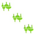 thumbnail image 1 of maskred Comfortable Grip With Ergonomic Curved Handle Filling Set Paint Scraper ABS Putty Durable ABS -friendly green 3Set, 1 of 6