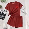 thumbnail image 3 of Robe d'Été avec Manches Ensemble de Loisirs d'Été pour Enfants Col Rond Manches Courtes Haut et Shorts Ensemble Deux Pièces Mignon Ensemble d'Été, 3 of 6