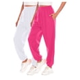 thumbnail image 1 of Birdeem Womens Sweat Pants W/Pockets2Pc Womens Exercise Casual Fashion Solid Color Binding Leg Sweat Pants, 1 of 2
