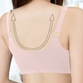 thumbnail image 4 of cfhntfmh Bras for Women Wireless Cute Seamless Front Closure Buttons Bras Convenient Adjustable Strap Plus Size Bras, 4 of 7