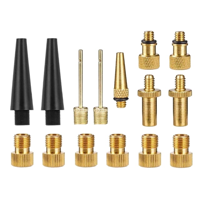 ZLight BRASS ADAPTOR PRESTA for SCHRADER BICYCLE VALVE CONVERTER PUMP 32pcs BIKE 15 pcs