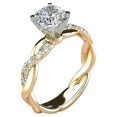 thumbnail image 2 of TopLLC Rings 2PC Bridal Zircon Diamond Elegant Engagement Wedding Set Engagement ring, 2 of 9