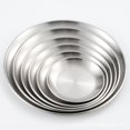 thumbnail image 4 of Stainless Steel Dinner Plates Lunch Plates Breakfast Plates 10inch, 4 of 9