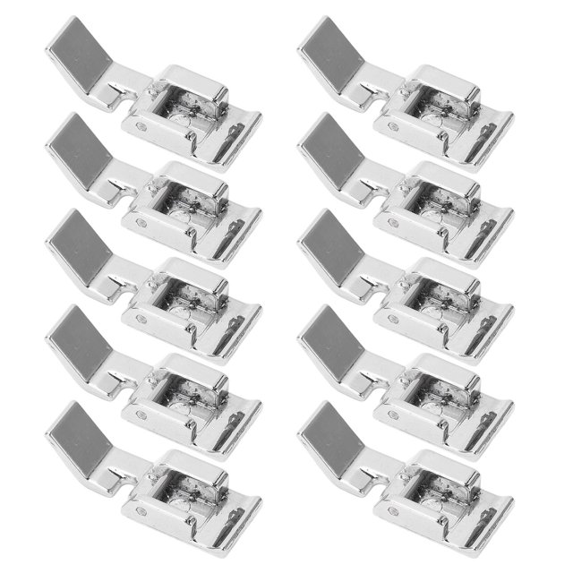10 Pcs Pied-de-Biche à Fermeture Éclair Simple Face Haute Précision Léger en Acier Inoxydable pour Usage Domestique