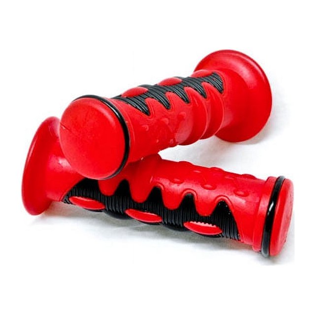 Krator ATV / PWC Gel Hand Grips Red Left & Right Handgrip Compatible with Yamaha Blaster