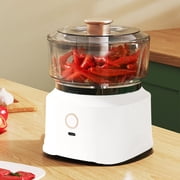 Fridja Mini Food Processor, USB Charging Mincer, Multifunctional Stainless Steel Blades Food Blenders for Baby Food, Meat, Garlic for Onion, Vegetables, 350ML for Home & Kitchen (White)