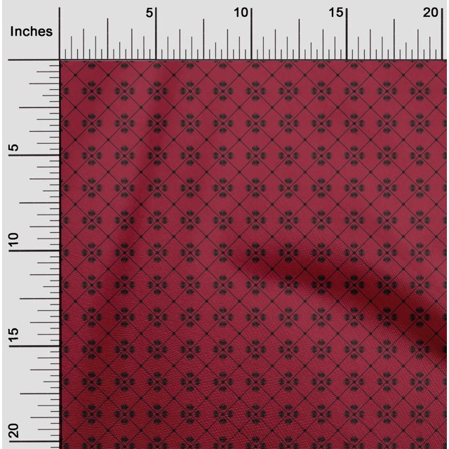 oneOone Georgette Viscose Fabric Geometric Ikat Print Fabric By Yard 42 Inch Wide