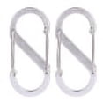thumbnail image 2 of LJNYFDC Camping Gear Accessory 2Pcs Colored Carabiner Zipper Lock Clips Strong Load bearing Portable Camping Keyring S shaped Carabiners, 2 of 7