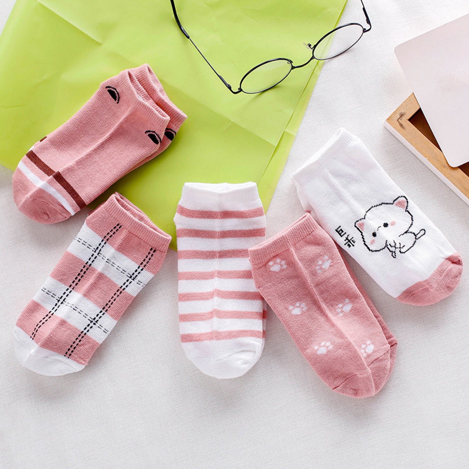 Socks 5 Pairs Print Socks For Women Men Girls Series Print Colorful Pattern Novelty Cute Unisex Socks Sports Socks